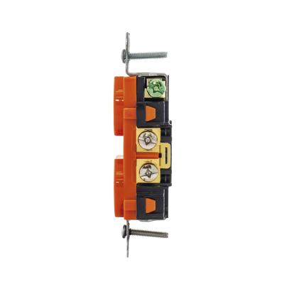Contacto Dúplex Conexión a Tierra Aislada/ 20 A 125 V/ 2 polos 3 Hilos/ Color naranja/ Nema 5- 20R/ Grado Comercial.