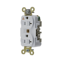 Contacto Dúplex Conexión a Tierra Aislada/ 20 A 125 V/ 2 polos 3 Hilos/ Color Blanco/ Nema 5- 20R/ Grado Industrial.