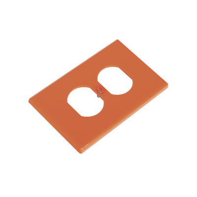 Tapa para Contacto Dúplex Color naranja.