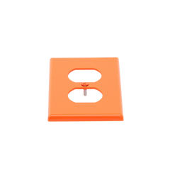 Tapa para Contacto Dúplex Color naranja.