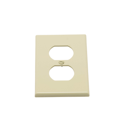 Placa de Pared para Contacto Duplex Color Marfil.