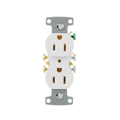 Contacto Duplex 15A 125V/ 2 Polos 3 Hilos/ Nema 5-15R/ Color Blanco.