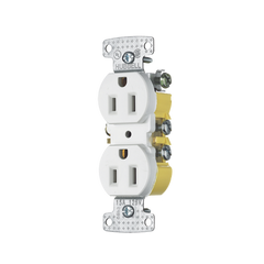 Contacto Duplex 15A 125V/ 2 Polos 3 Hilos/ Nema 5-15R/ Color Blanco.