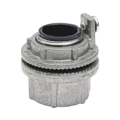 Conector Myers de Aluminio de 1 1/4" con tornillo de puesta a tierra, disponible para Áreas Peligrosas Clase 1 División 2 de acuerdo con NEC 501.10.