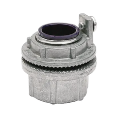 Conector Myers de Aluminio de 1 1/2" con tornillo de puesta a tierra, disponible para Áreas Peligrosas Clase 1 División 2 de acuerdo con NEC 501.10.
