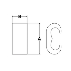 Conector Mecánico tipo YGHC-C, compresión en forma C para  calibre mínimo 1 tre- 2/0 tre y conductor máximo 6 sol - 2 tre.