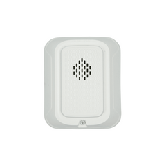 Sirena para Montaje en Pared, 12 a 24 Vcc, Color Blanco, Nuevo Diseño Moderno y Elegante y Menor Consumo de Corriente