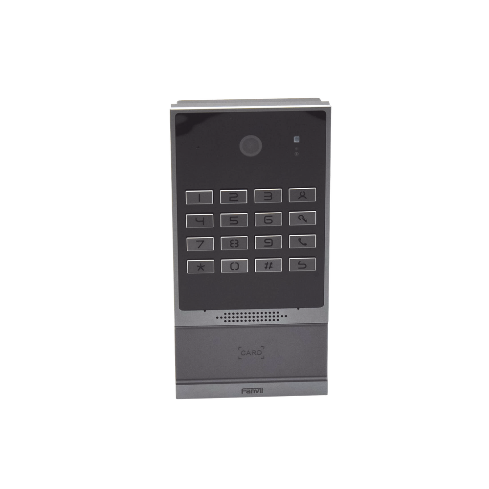 Videoportero SIP para Control de Acceso, Teclado numérico iluminado, 2 relevadores, anti-vandálico, IP66 y IK07, PoE