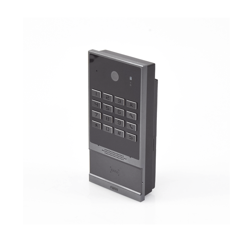 Videoportero SIP para Control de Acceso, Teclado numérico iluminado, 2 relevadores, anti-vandálico, IP66 y IK07, PoE