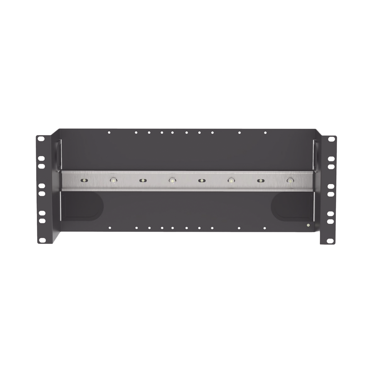 Soporte Industrial Para Instalar Equipos de Montaje en Riel DIN, Para Racks o Gabinetes Estándar de 19in, de 4UR, Color Negro