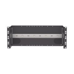 Soporte Industrial Para Instalar Equipos de Montaje en Riel DIN, Para Racks o Gabinetes Estándar de 19in, de 4UR, Color Negro