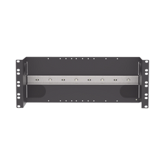 Soporte Industrial Para Instalar Equipos de Montaje en Riel DIN, Para Racks o Gabinetes Estándar de 19in, de 4UR, Color Negro