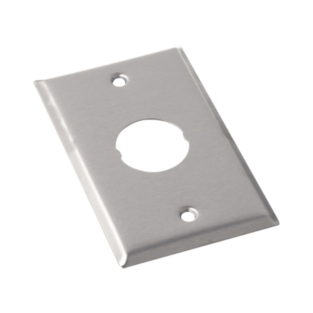 Placa de Pared IndustrialNet?, Para 1 Conector Industrial, de Acero Inoxidable