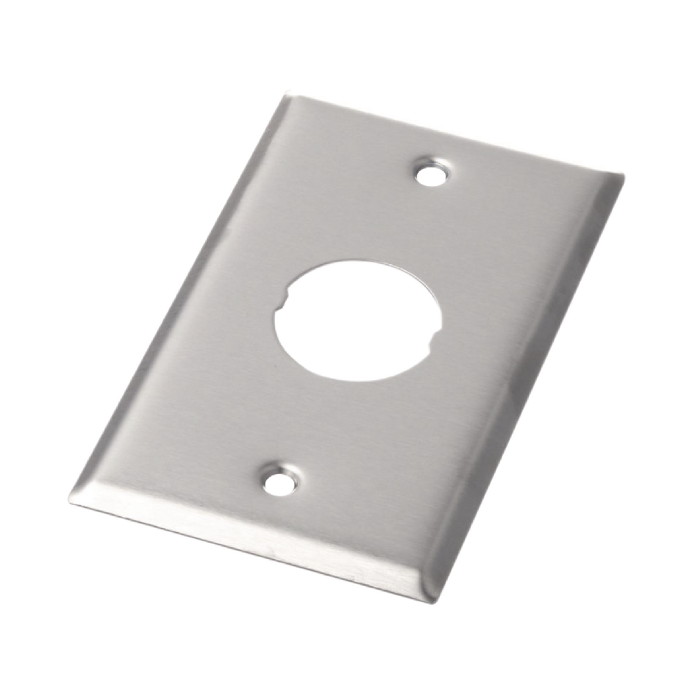 Placa de Pared IndustrialNet?, Para 1 Conector Industrial, de Acero Inoxidable