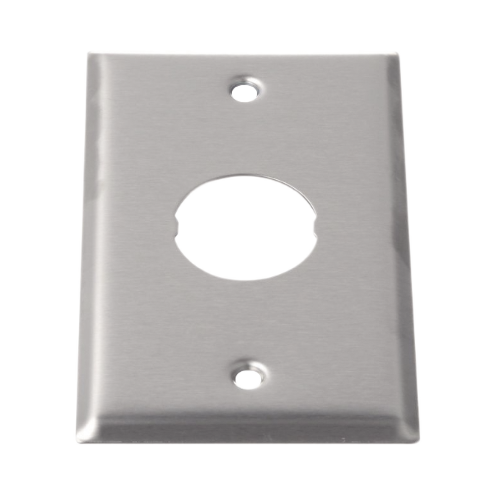 Placa de Pared IndustrialNet?, Para 1 Conector Industrial, de Acero Inoxidable