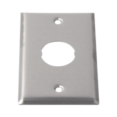 Placa de Pared IndustrialNet?, Para 1 Conector Industrial, de Acero Inoxidable