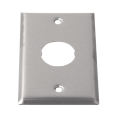 Placa de Pared IndustrialNet™, Para 1 Conector Industrial, de Acero Inoxidable