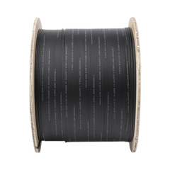 Carrete de 1 km de Fibra Óptica Drop, Interior/Exterior G.657A2 Monomodo de 1 hilo (unifibra), Dieléctrica, Forro Negro