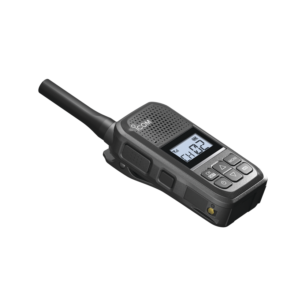 Radio Portátil Analógico UHF ICOM IC-F200 / 2W / 16 Canales / 450-470 MHz / IP54 / MIL-STD810 / Audio 600 mW / USB-C