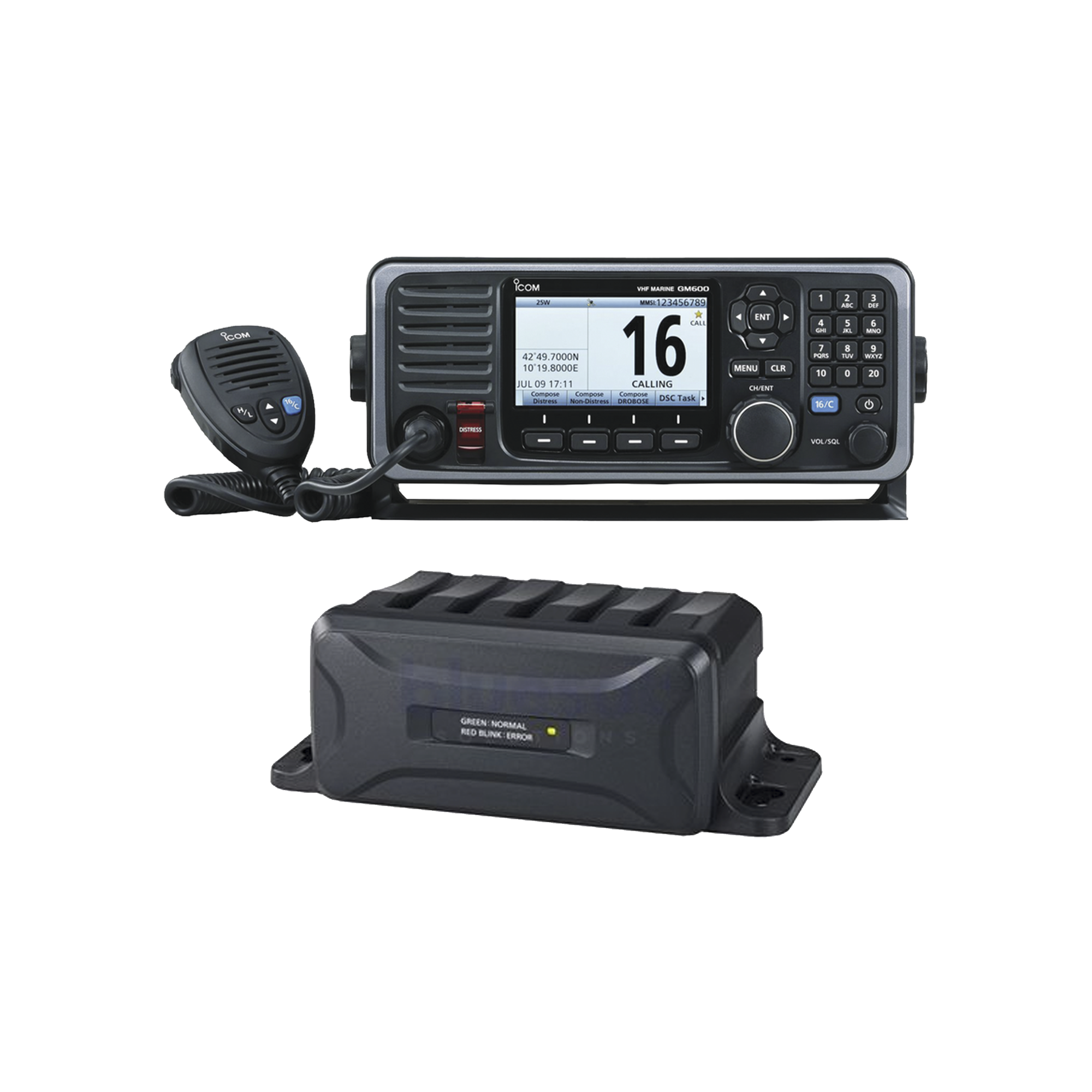 Radiotelefono VHF GMDSS / GM600 / Cumplimiento SOLAS / Integracion con MF/HF GM800 / Estacion GMDSS VHF-MF-HF Completa