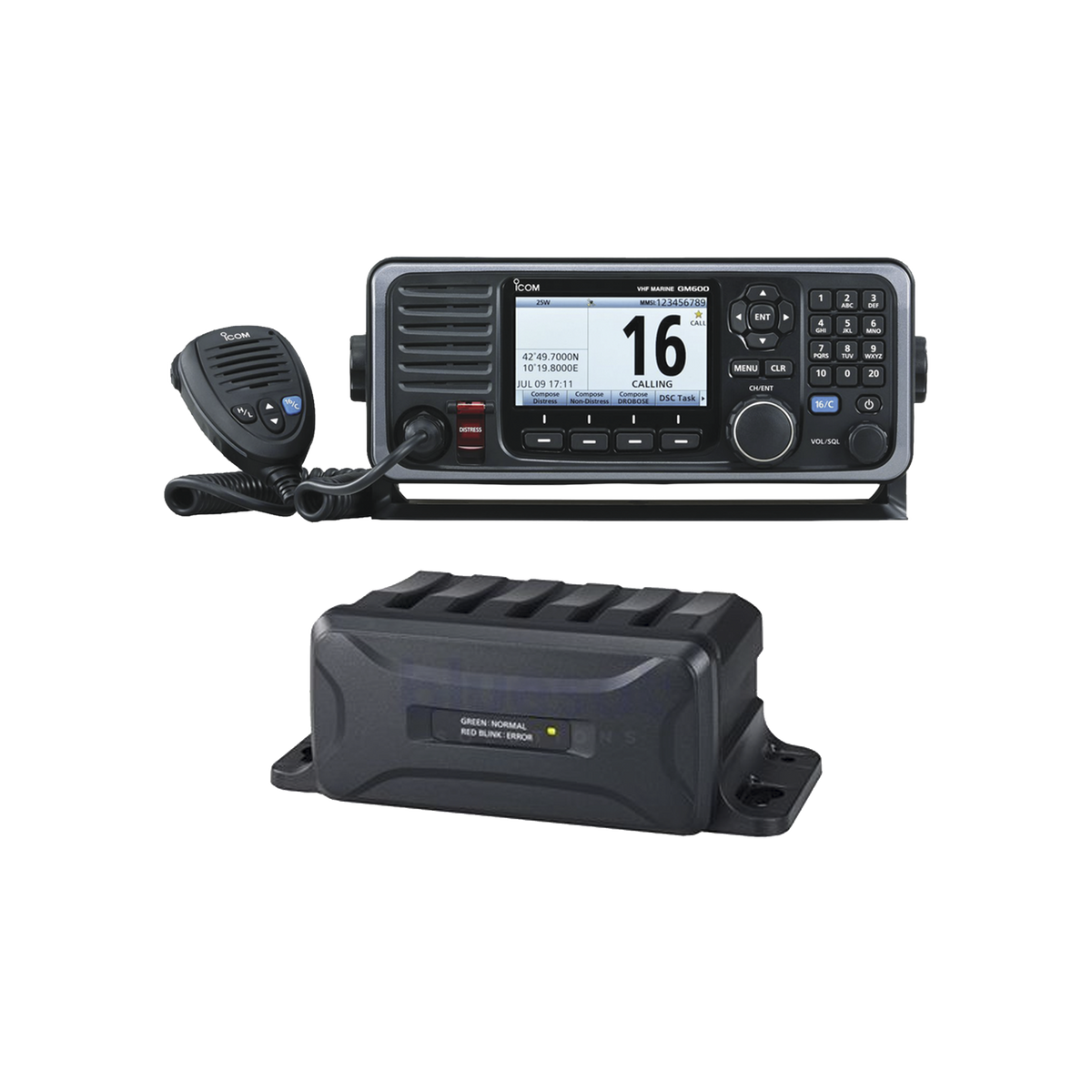 Radiotelefono VHF GMDSS / GM600 / Cumplimiento SOLAS / Integracion con MF/HF GM800 / Estacion GMDSS VHF-MF-HF Completa
