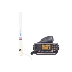 Kit de radio IC-M220 | mas antena marina de fibra de vidrio TX-5206-SYS y soporte para antena 4186