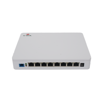ONU Dual EPON/GPON / 8 Puertos PoE 802.3at Gigabit / Wi-Fi Doble banda 2.4 y 5 GHz /  1 Puerto SC/UPC