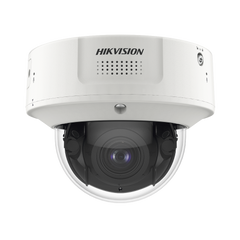 Domo IP 4 Megapixel / Lente Mot. 2.8 a 12 mm / 40 mts IR EXIR / IK10 / IP67 / H.265+ / WDR 140 dB / Captura Facial / DeepinView / Búsqueda por Atributos / 2 Micrófonos Integrados / Micro SD