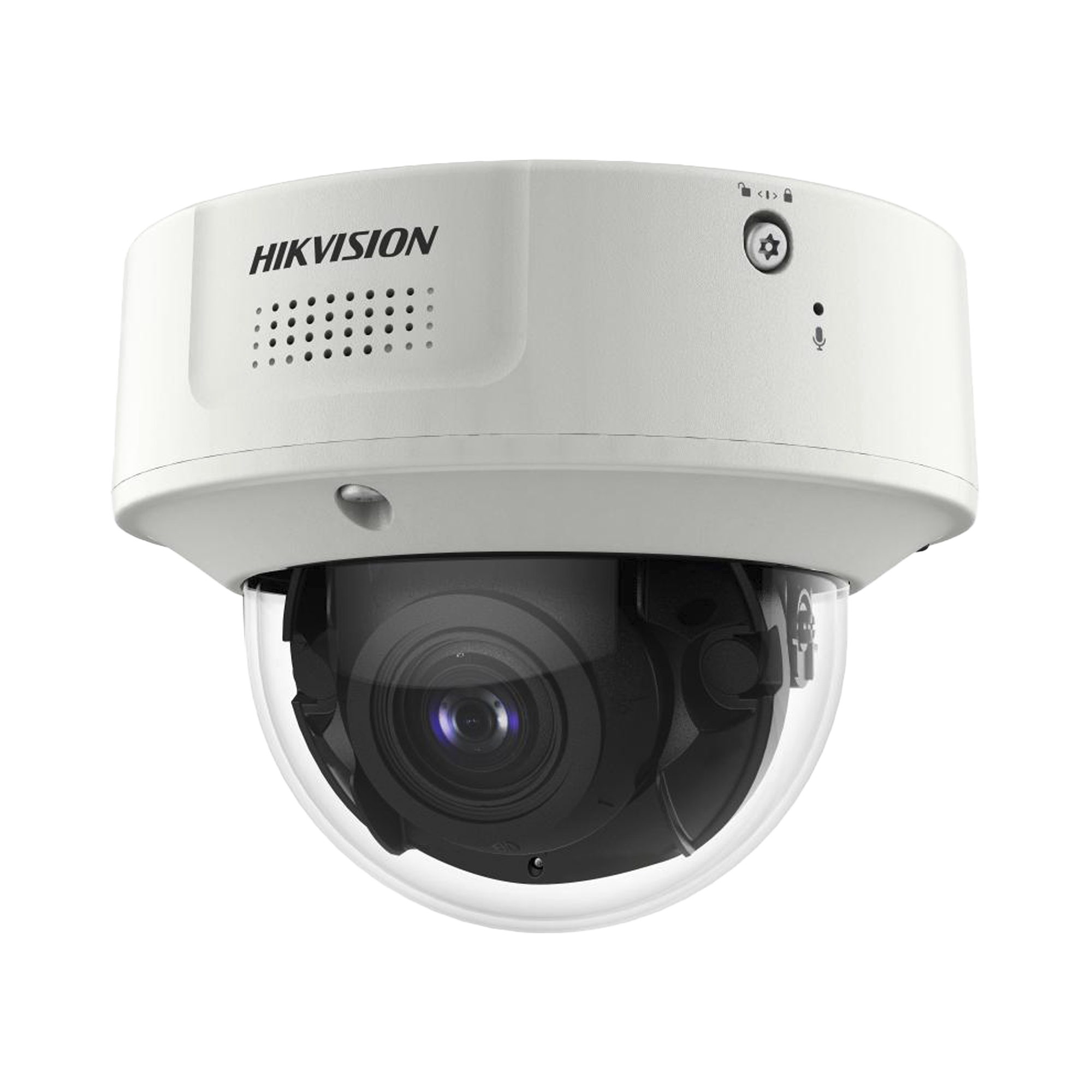 Domo IP 4 Megapixel / Lente Mot. 2.8 a 12 mm 2 / 40 mts IR EXIR / 2 Analiticos Simultaneos / DeepinView / 2 Micrófonos Integrados  / IP67 / IK10 / H.265+ / WDR 150 dB / Captura Facial / Búsqueda por Atributos / Conteo de Personas