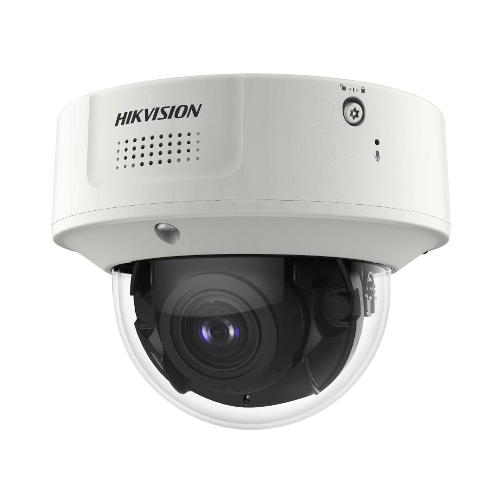Domo IP 4 Megapixel / Lente Mot. 2.8 a 12 mm / 40 mts IR EXIR / 2 Analiticos Simultaneos / SSD Integrado 1 TB / DeepinView / 2 Micrófonos Integrados / IP67 / IK10 / H.265+ / WDR 150 dB / Captura Facial / Búsqueda por Atributos
