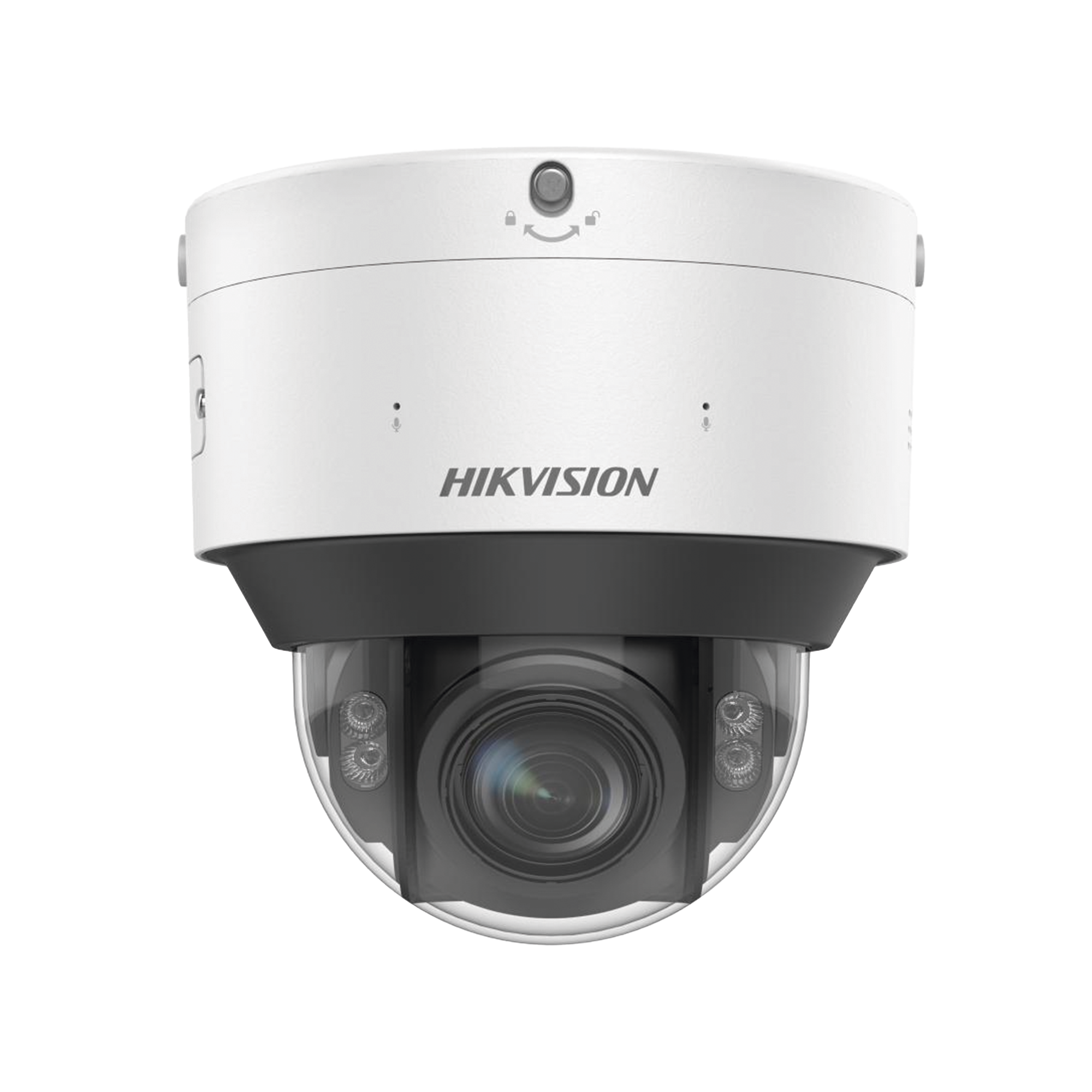 Domo IP 8 Megapixel / Lente Mot. 2.8 - 12 mm / Dual Light (30 mts IR + 30 mts Luz Blanca) / IK10 / IP67 / Reconocimiento Facial / WDR 140 dB / DeepinView / Búsqueda por Atributos / Heat Map / ACUSENSE / DARKFIGHTER S / Audio de Dos Vías