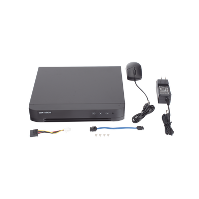 DVR 8 Canales TURBOHD + 4 Canales IP / 5 Megapixel Lite - 3K Lite / Audio de Dos Vías por Coaxitron / Reconocimiento Facial / ACUSENSE (Evista falsas alarmas) / 1 Bahía de Disco Duro / Salida de Video en Full HD