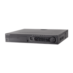DVR 32 Canales TurboHD + 32 Canales IP / 8 Megapixel (4K) / 4 Bahías de Disco Duro  / RAID 0,1,5,6,10 / POS / Acusense / 16 Entradas de Alarma