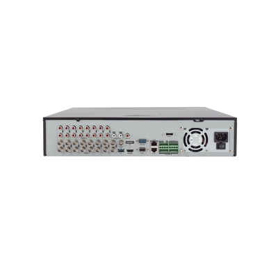 DVR 16 Canales TurboHD + 8 Canales IP / 3K / 5 Megapixel /  8 Bahías de Disco Duro / 16 Entradas de Audio Fisicas (Microfono por Separado) / Audio por coaxitron / Acusense / 16 Entradas de Alarma / POS / H.265+