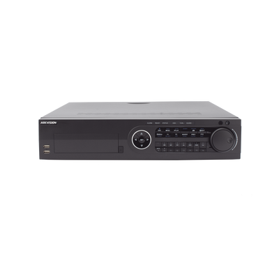 DVR 16 Canales TurboHD + 8 Canales IP / 3K / 5 Megapixel /  8 Bahías de Disco Duro / 16 Entradas de Audio Fisicas (Microfono por Separado) / Audio por coaxitron / Acusense / 16 Entradas de Alarma / POS / H.265+