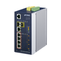Switch Industrial Administrable 4 Puertos Gigabit c/Ultra PoE 802.3af/at, 2 Puertos SFP