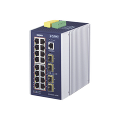 Switch Industrial Capa 3, 16 Puertos 10/100/1000T 802.3 AT POE +, 4 Puertos 1G / 2.5G SFP
