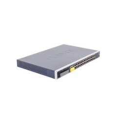 Switch PoE Industrial Capa 3, Con 24 Puertos PoE Gigabit  802.3af/at, 4 Puertos SFP Compartidos 100 / 1000X, Soporta temperaturas extremas de -40 ~ 75°C