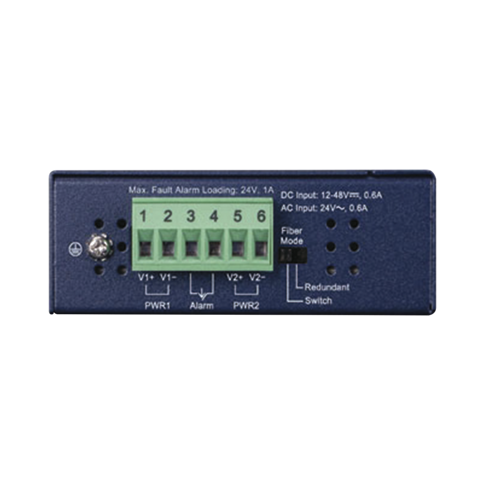 Convertidor de Medios Industrial de 1 Puerto Ethernet 10/100/1000 Base-T a 2 Puertos SFP 100/1000/2500 Base-X