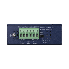 Convertidor de Medios Industrial de 1 Puerto Ethernet 10/100/1000 Base-T a 2 Puertos SFP 100/1000/2500 Base-X