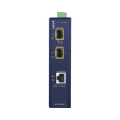 Convertidor de Medios Industrial de 1 Puerto Ethernet 10/100/1000 Base-T a 2 Puertos SFP 100/1000/2500 Base-X