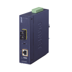 Convertidor de medios industrial PoE+ 1000BASE-SX a 10/100/1000BASE-T 802.3at (SC,MM) -550 m