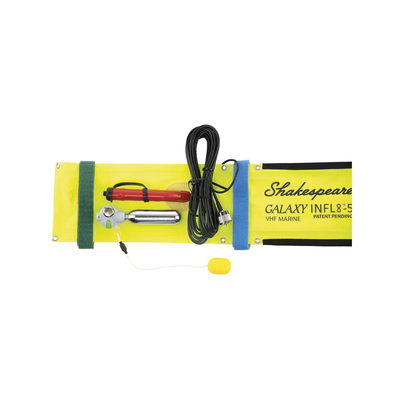 Antena marina inflable para uso en casos de emergencia.