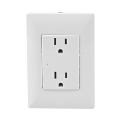 Contacto Inteligente de Pared Doble 120, 15A, con Supresor de Picos Tipo A.