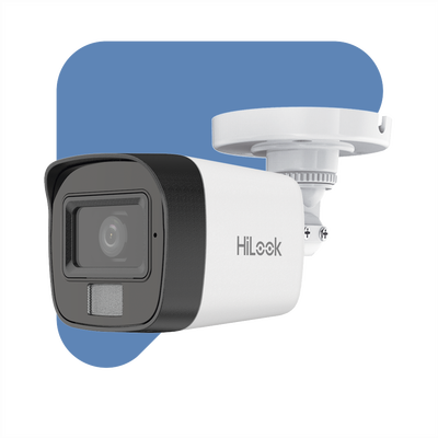 [Dual Light] Bala IP 4 Megapixel / Lente 2.8 mm / Ángulo de visión 104° / 20 mts IR + 15 mts Luz Blanca / Micrófono Integrado / ACUSENSE Lite / Exterior IP67 / H.265+ / PoE / ONVIF / dWDR