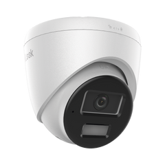 [Dual Light] Turret IP de 2 Megapixel   / Lente 2.8 mm /  Ángulo de visión 101° / 20 mts IR + 15 mts Luz Blanca / Micrófono Integrado / ACUSENSE Lite /  Exterior IP67 / PoE / dWDR / H.265+ / ONVIF