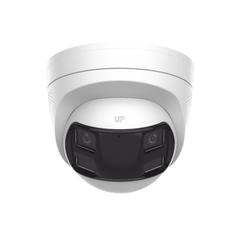 [Dual Light] Turret IP 6 Megapixel / Imagen Panorámica 180°/ PoE / Micrófono y Bocina Integrado / Exterior IP67 / Audio Bidireccional / Alarma Visual y Auditiva Integrada / Smart Supplement Light / Micro SD 512 GB