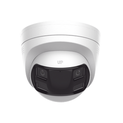 [Dual Light] Turret IP 8 Megapixel / Imagen Panorámica 180°/ PoE / Micrófono y Bocina Integrado / Exterior IP67 / Audio Bidireccional / Alarma Visual y Auditiva Integrada / Smart Supplement Light / Micro SD 512 GB