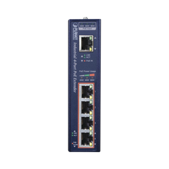 Extensor Industrial PoE, Entrada PoE 802.3 bt  y 4 Puertos de Salida Gigabit 802.3 af/at