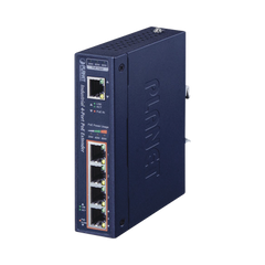 Extensor Industrial PoE, Entrada PoE 802.3 bt  y 4 Puertos de Salida Gigabit 802.3 af/at